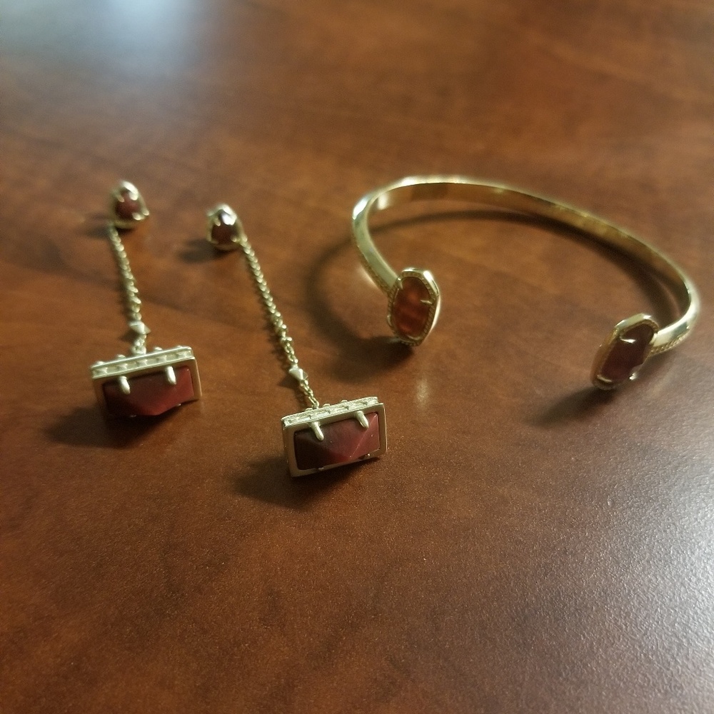 Kendra scott berry cuff and necklace set